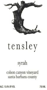 Tensley - Syrah Santa Barbara County Colson Canyon 2021