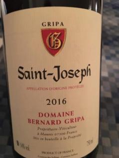 Bernard Gripa - St. Joseph Syrah 2016