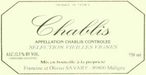 Francine & Olivier Savary - Chablis Slection Vieilles Vignes 2018