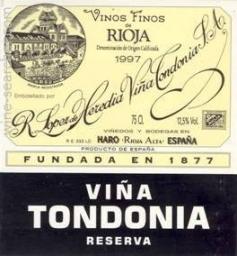 Lopez De Heredia Vina Tondonia Reserva Rioja Tempranillo 2007
